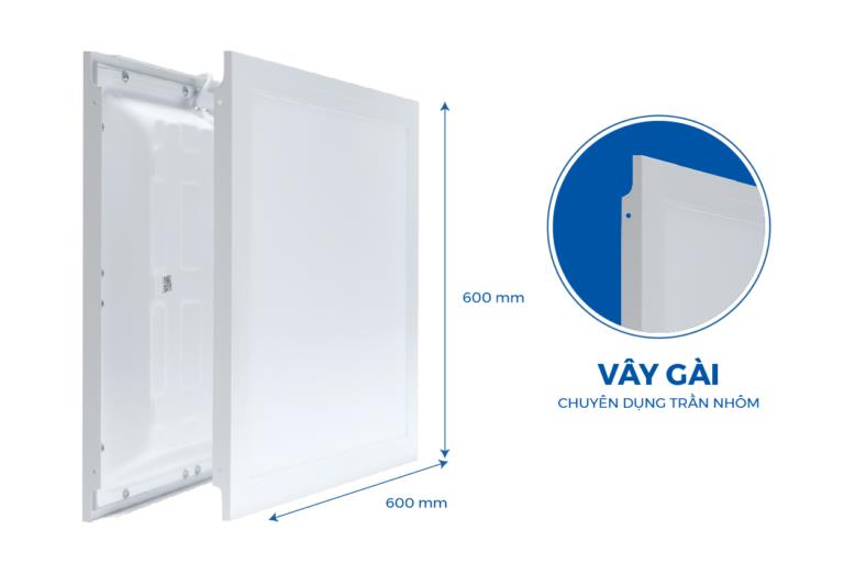 [ưu nhược điểm] Đèn led panel tấm  trần nhôm