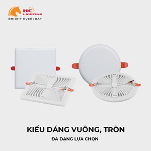 Đèn âm trần HC tràn viền 18W 