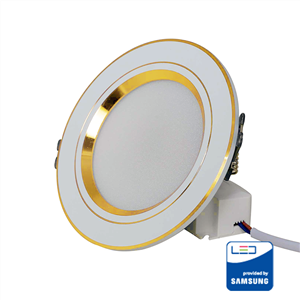 Đèn LED Âm Trần Đổi Màu 12W Rạng Đông viền Vàng