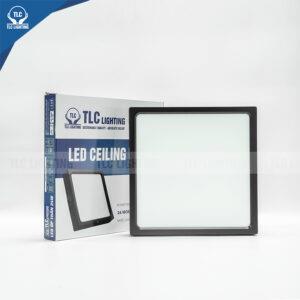 Đèn LED ốp trần TLC 18W vuông vỏ đen 