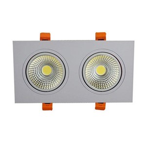 Đèn led spotlight âm trần đôi viền trắng /viền đen 6W/14W