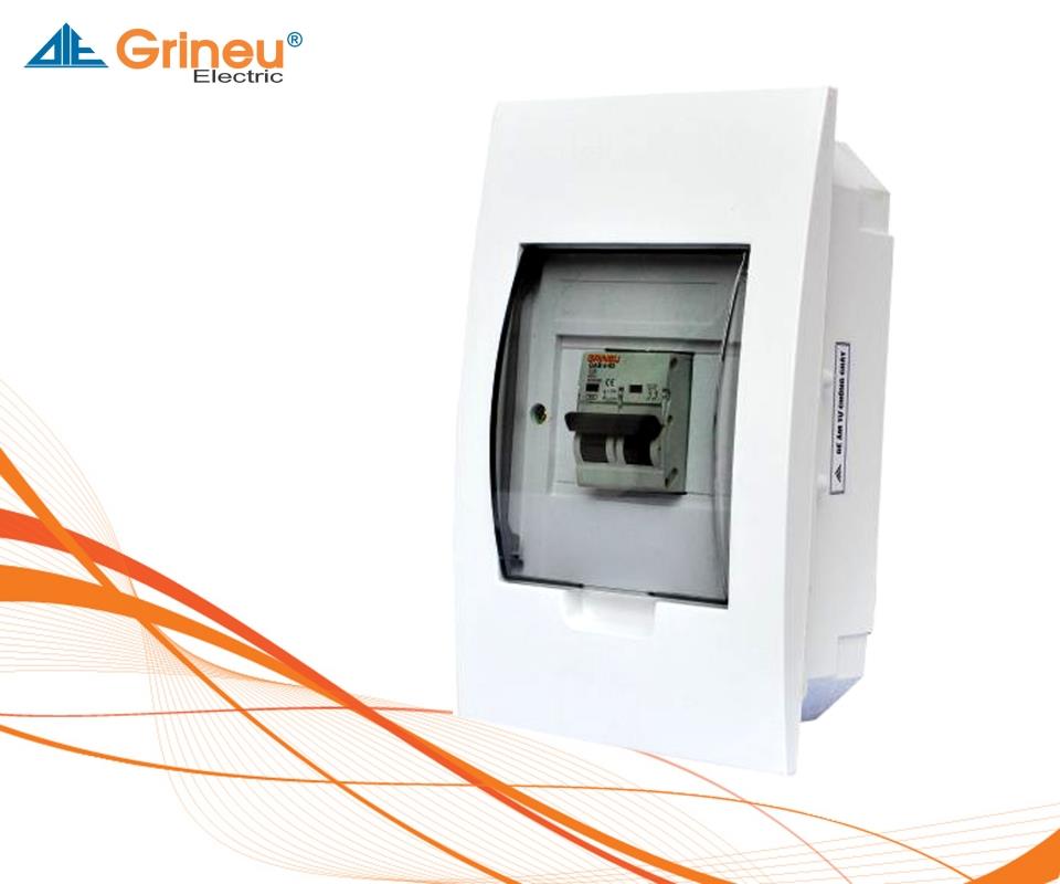 Tủ điện nhựa âm tường GPL 2/4 Grineu