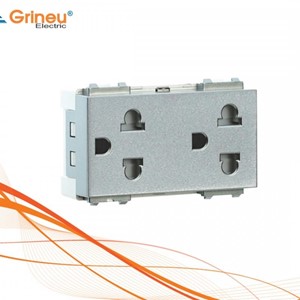 Ổ cắm đôi 3chấu 16A( cỡ 99 ) KBZ/2-99 Grineu