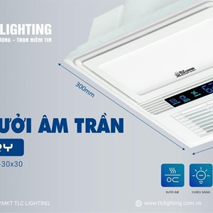 Quạt sưởi âm trần  TLC 300×300