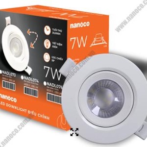 Đèn led âm trần Downlight chỉnh góc Nanoco 7w NADL07