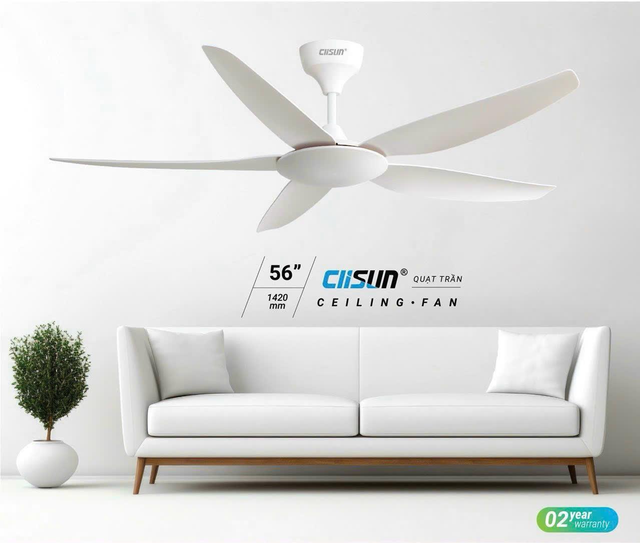 Quạt trần Clisun QT-5C màu đen